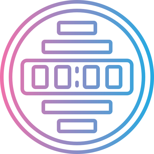 reloj despertador digital Generic gradient outline icono