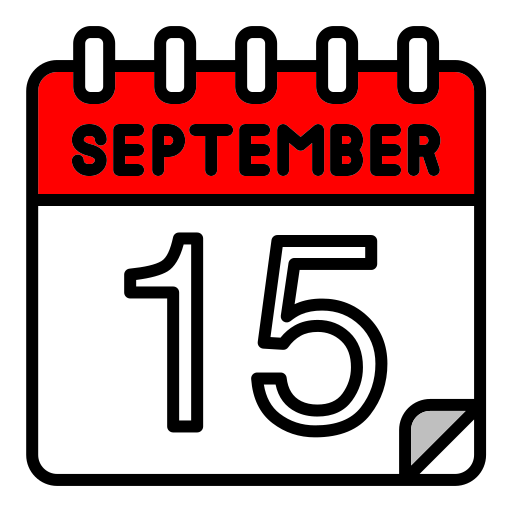 September 15 Generic color lineal-color icon