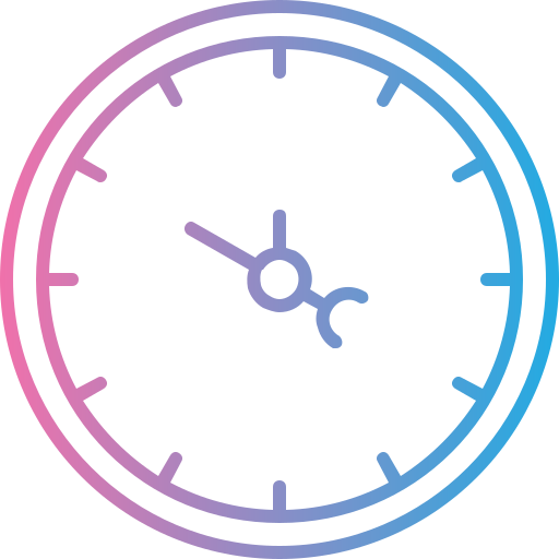 reloj de pared Generic gradient outline icono