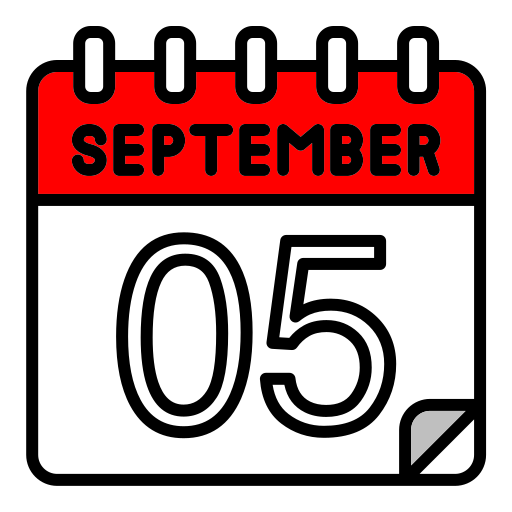 5 de septiembre Generic color lineal-color icono