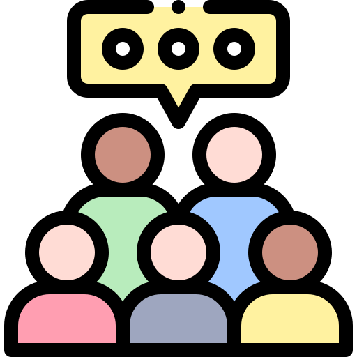 grupa fokusowa Detailed Rounded Lineal color ikona