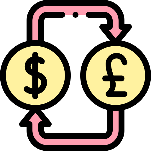 Обменный курс Detailed Rounded Lineal color иконка