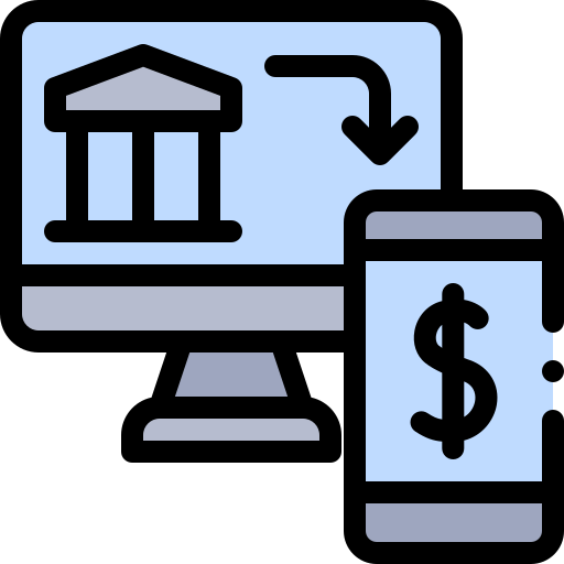 banca en línea Detailed Rounded Lineal color icono
