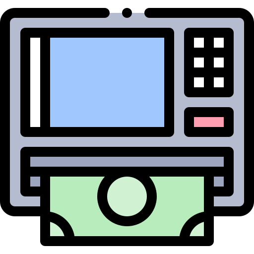 atm Detailed Rounded Lineal color icon