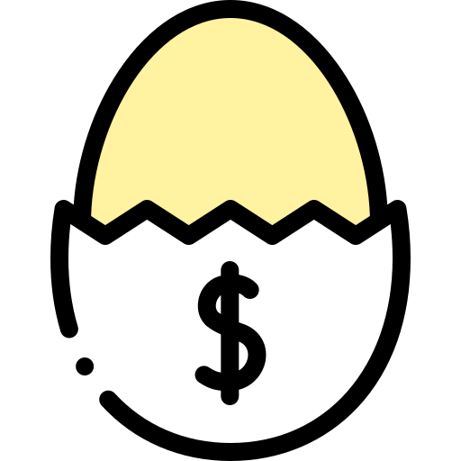 huevo dorado Detailed Rounded Lineal color icono