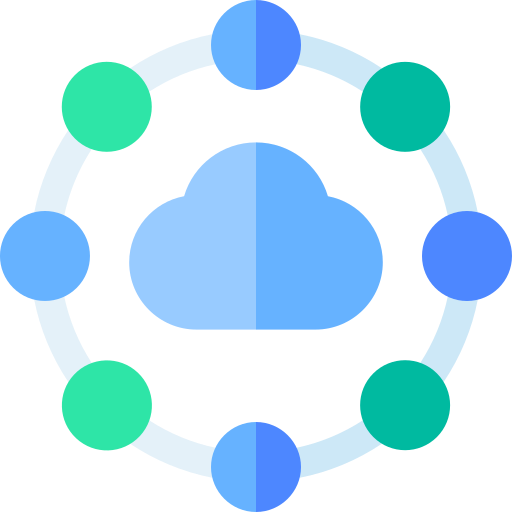 Cloud service Basic Rounded Flat icon