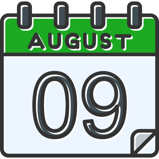 8月 Generic color lineal-color icon