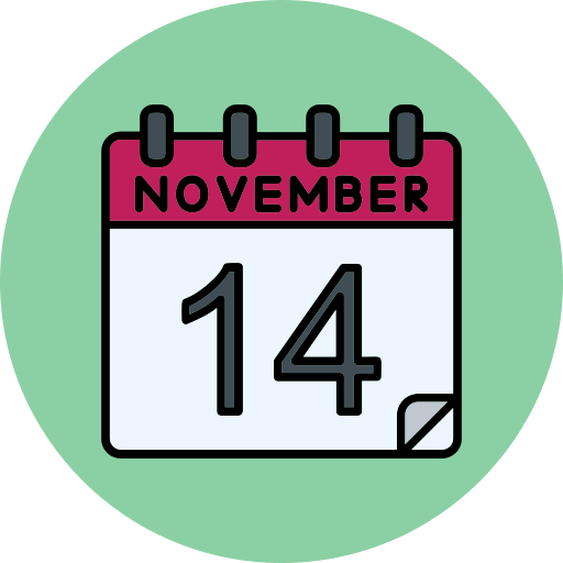 November Generic color lineal-color icon