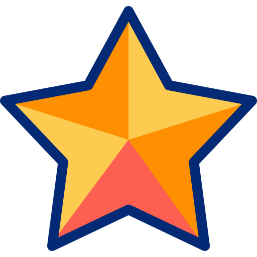 estrela Basic Accent Lineal Color Ícone