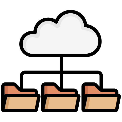 dossier cloud Generic gradient lineal-color Icône