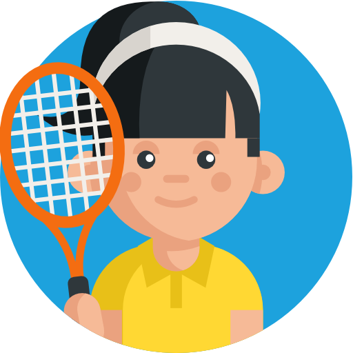 giocatore di tennis Detailed Flat Circular Flat icona