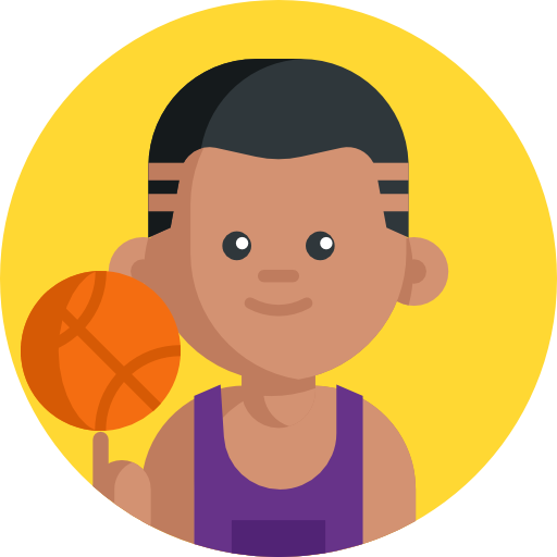 jugador de baloncesto Detailed Flat Circular Flat icono
