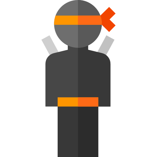 ninja Basic Straight Flat ikona