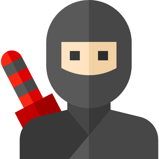 ninja Basic Straight Flat Icône