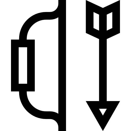 arco e freccia Basic Straight Lineal icona