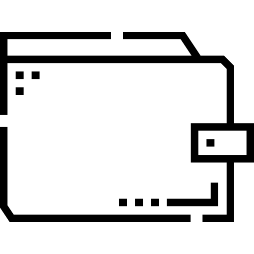 Кошелек Detailed Straight Lineal иконка