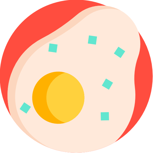 huevo frito Detailed Flat Circular Flat icono