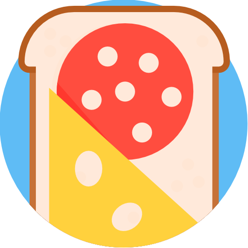 sandwich Detailed Flat Circular Flat icona