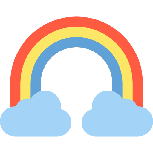 arco iris Iconixar Flat icono