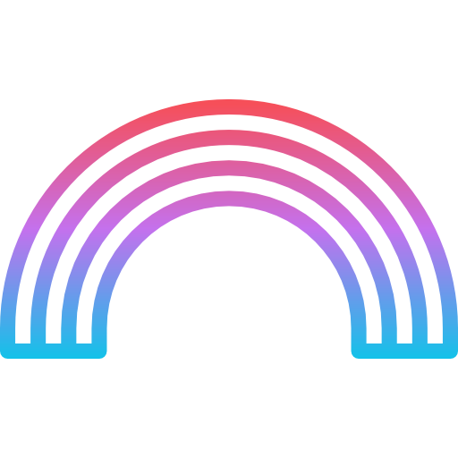 arco iris Iconixar Gradient icono