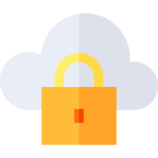 Cloud lock Basic Straight Flat icon