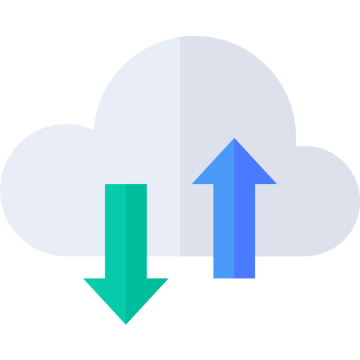 cloud-daten Basic Straight Flat icon