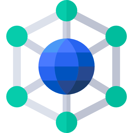 réseau Basic Straight Flat Icône