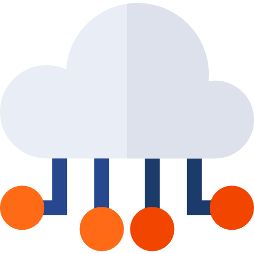 Cloud computing Basic Straight Flat icon