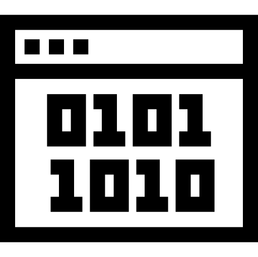 codice binario Basic Straight Lineal icona
