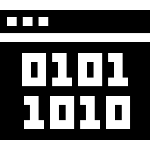 código binario Basic Straight Filled icono