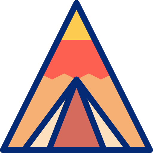 Tent Basic Accent Lineal Color icon