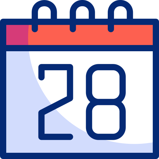 calendario Basic Accent Lineal Color icono