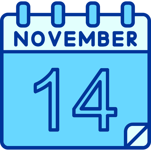 November Generic color lineal-color icon