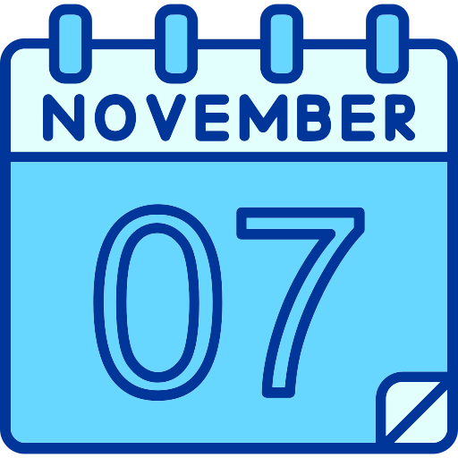 November Generic color lineal-color icon