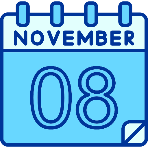 November Generic color lineal-color icon