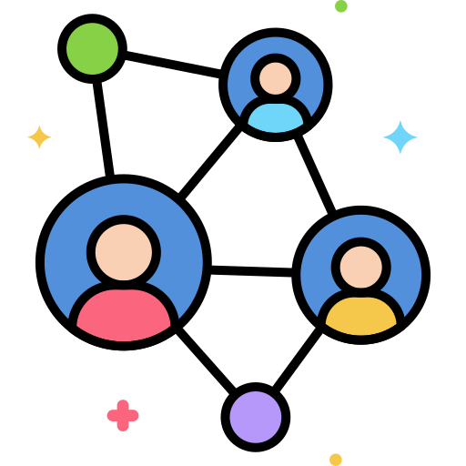 vernetzung Generic color lineal-color icon