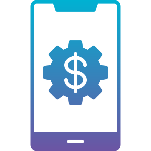paiement mobile Generic gradient fill Icône
