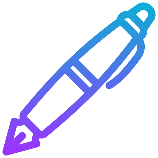 Перьевая ручка Generic gradient outline иконка