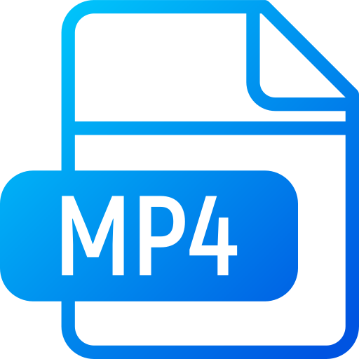 Mp4 Generic gradient fill icon