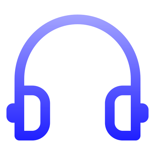 auriculares Generic gradient outline icono