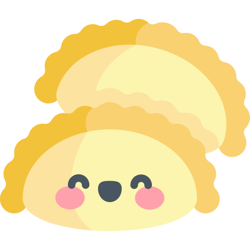 empanada Kawaii Flat icono