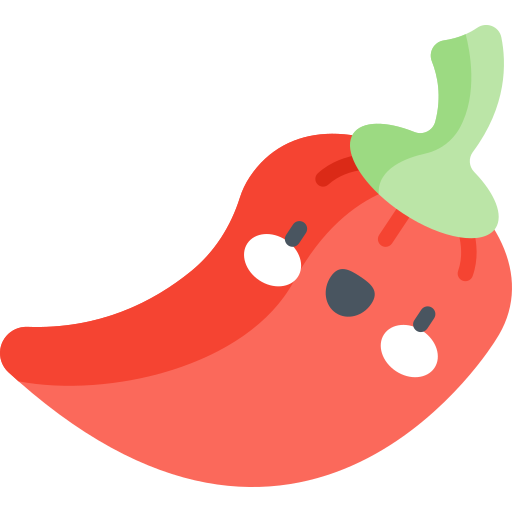 czerwona papryczka chilli Kawaii Flat ikona