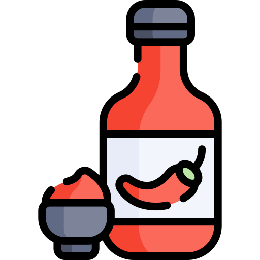 salsa de chile Kawaii Lineal color icono