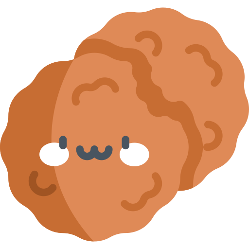 Chickpea cookie Kawaii Flat icon