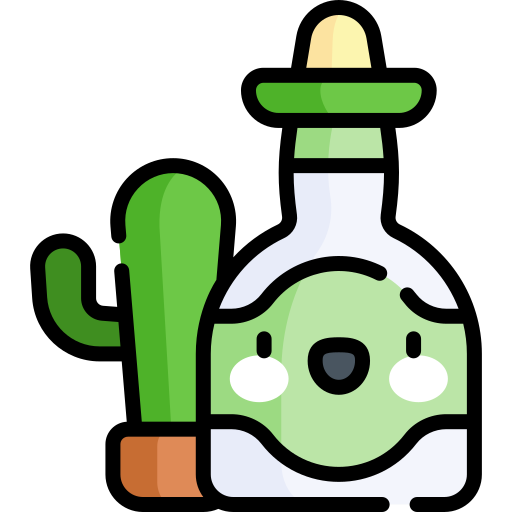 Tequila Kawaii Lineal color icon