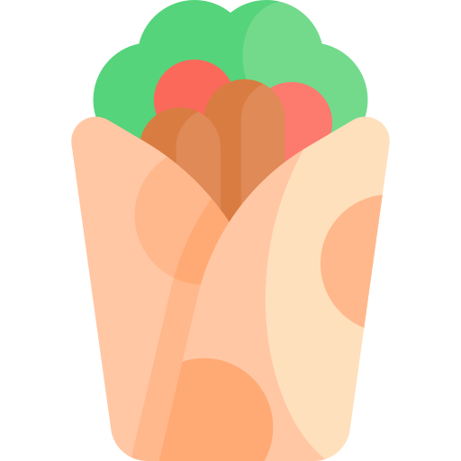 burrito Kawaii Flat icona