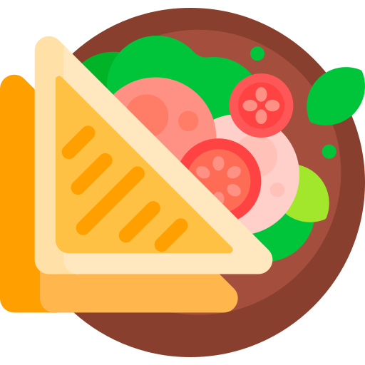 sándwich Detailed Flat Circular Flat icono