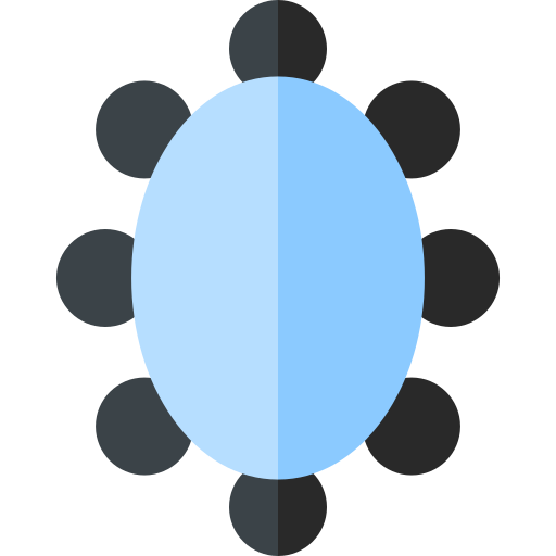 bureau opstelling Basic Straight Flat icoon