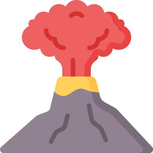 vulkaan Special Flat icoon