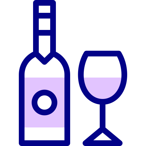 와인 병 Detailed Mixed Lineal color icon